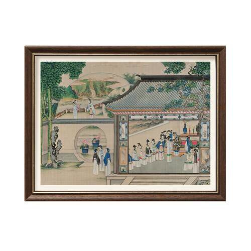 A6L孙温红楼梦复古新中式艺术挂画餐厅玄关墙面装饰卧室壁画