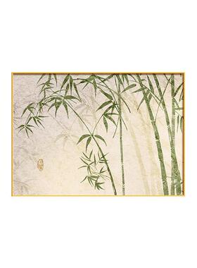 竹报平安餐厅电表箱装饰画现简约竹子弱电箱盖板级感茶室挂画