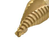 英NNY制阶钻手钻打工孔具台阶钻头套装 镀电钛螺旋六角柄宝塔钻梯