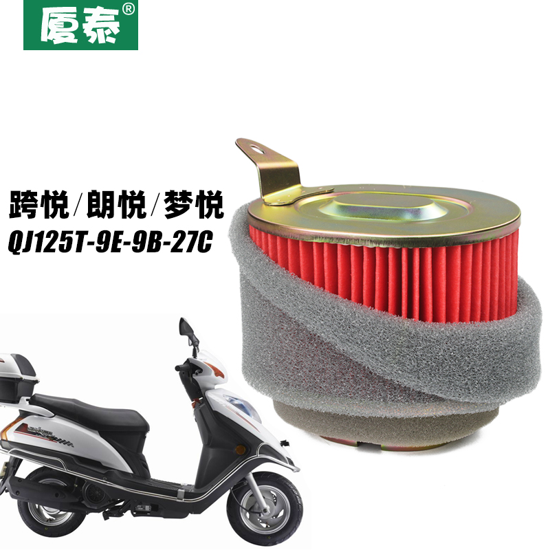 钱江踏板摩托车朗悦空滤梦悦QJ125T-9E-9B-27C跨悦空气滤芯空滤器