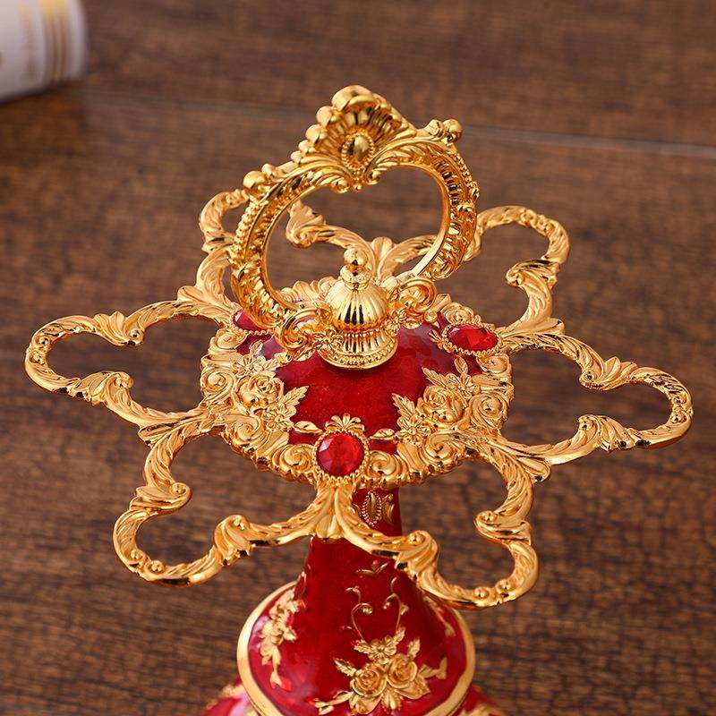 北欧风轻奢复古酒壶套装精致古典花纹金属酒具宴会家宴仪式感酒杯