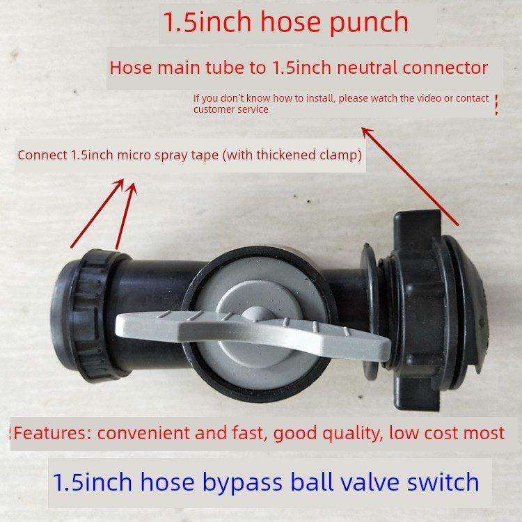 Φn40 1.5英寸直通式三通管Topass开关球阀微喷带滴灌配件配套接