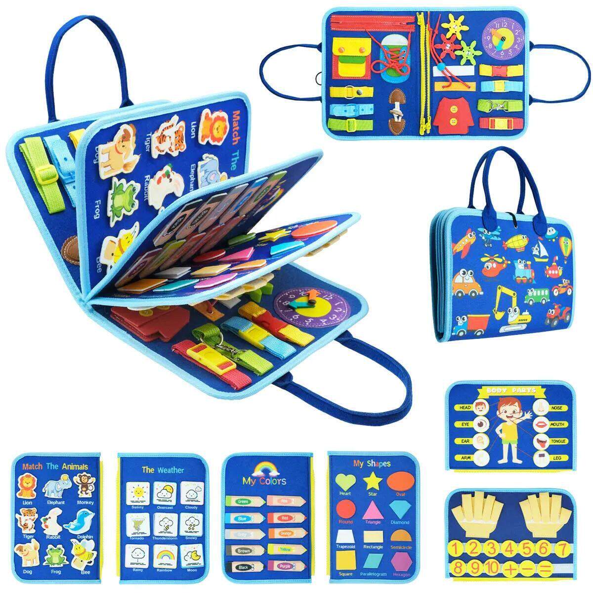 Busy Board Montessori Toys for Toddler Busy Book Sensory Pre