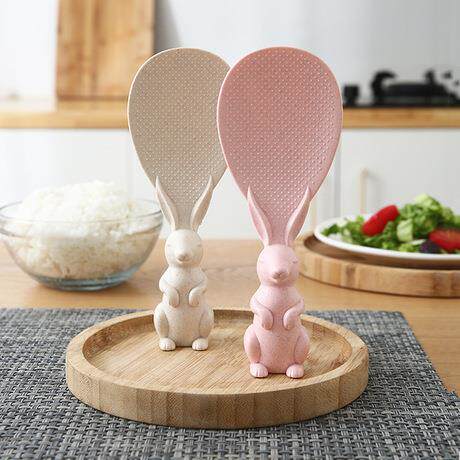 3D Cartoon Rabbit Rice Scoop with Non-Stick Texture, Cute El