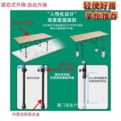 户外折叠升降桌野烧烤露营木载纹桌简易S4577铝合金蛋车卷餐桌子