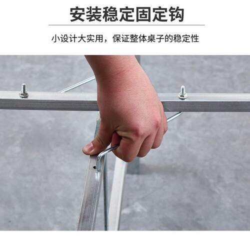 简易桌架铁艺桌腿支架大圆桌架子可折叠餐台脚加厚桌腿脚架可商贸
