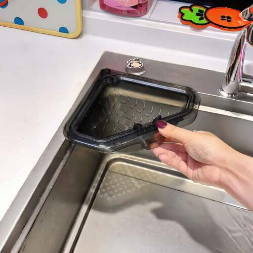 【厨房水槽装这个太方便了】磁吸式厨房清洁食物残渣剩菜处置物架