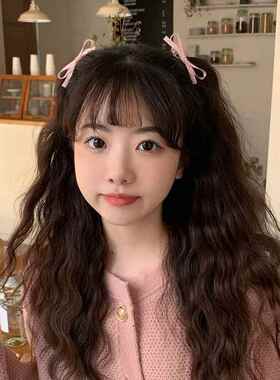 2Pcs Bowknot Hair Clips Sweet Ballet Ribbon Bow Hairpin Bang