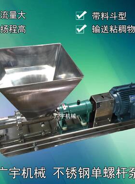 料斗式螺杆泵开方形口进料螺杆推进式不锈钢螺杆泵高粘度喂料型
