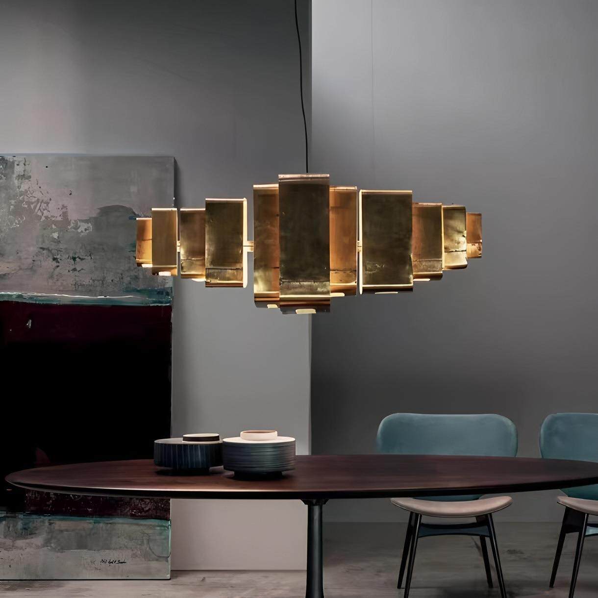 新中式卧室书房圆形餐厅吊灯民宿布艺瓦片禅意客厅灯茶室别墅灯具