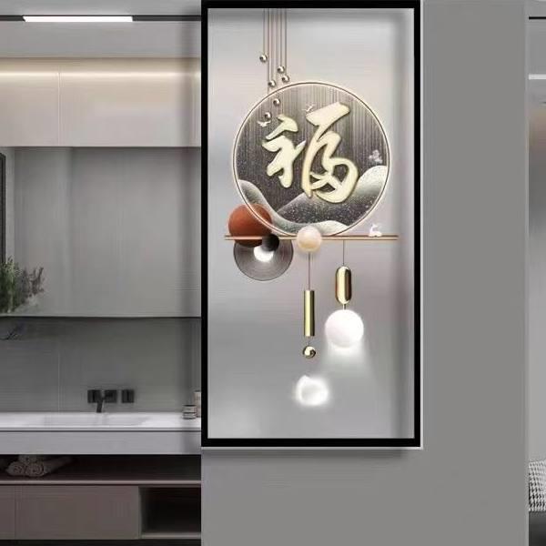 简约钢化玻璃屏风隔断客厅遮挡入户门玄关化妆室厕所半墙隔断定制