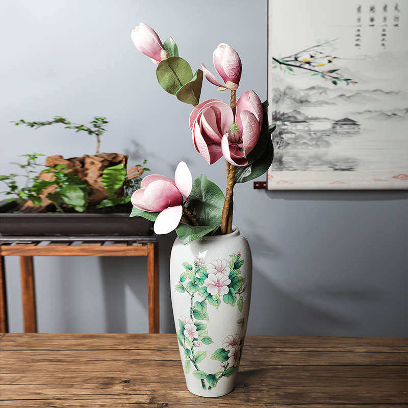 白色陶瓷瓶高ins水培值可轻花瓶奢家居中式花瓶 插花摆件颜景德镇
