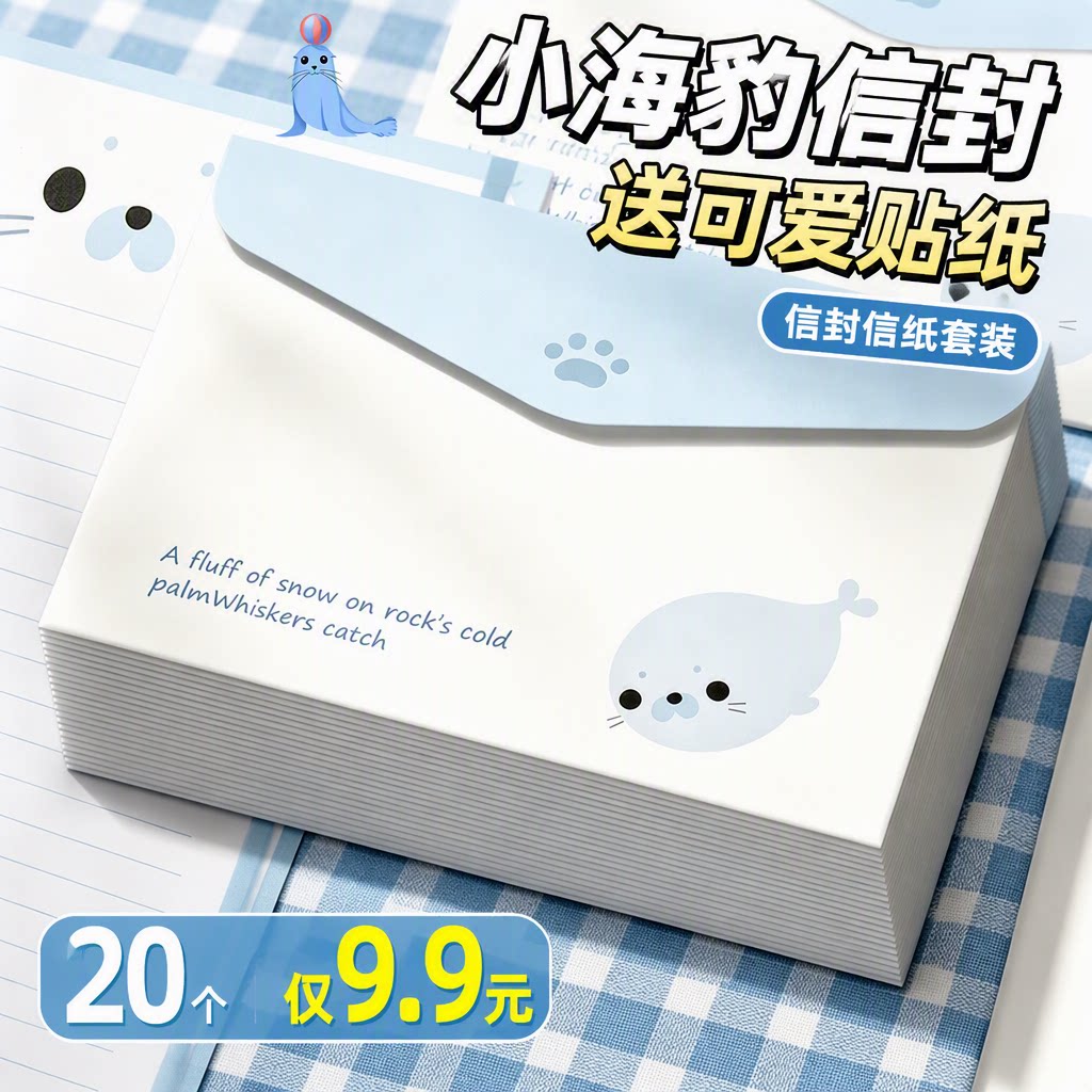 【20个仅9.9元】小海豹信封