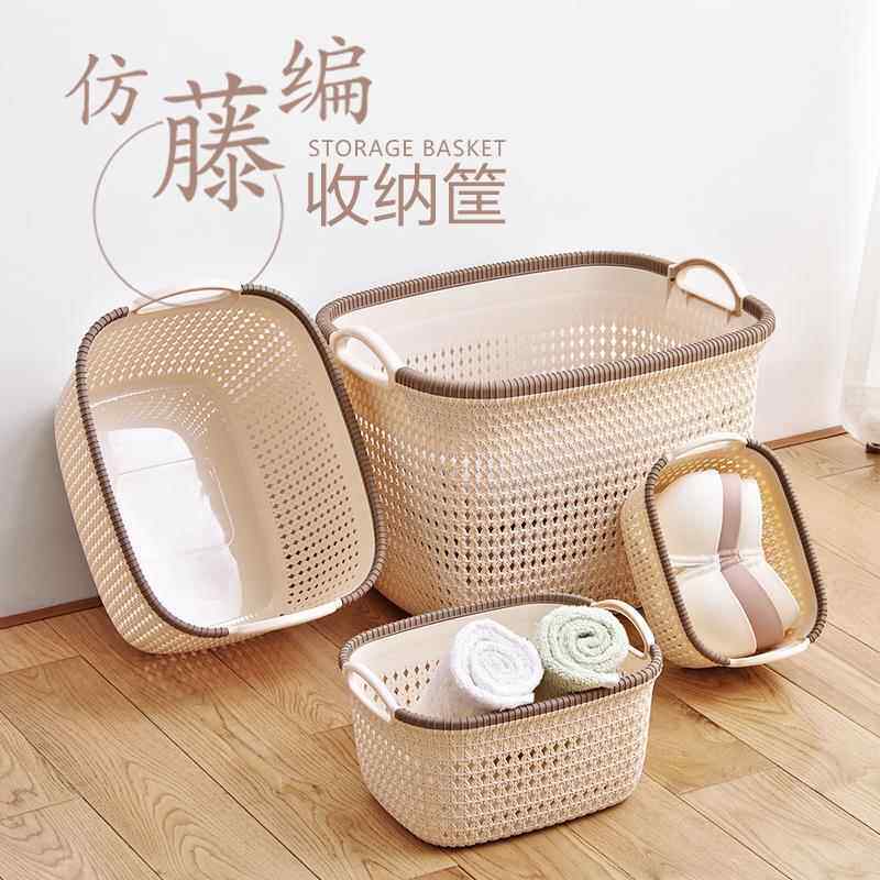 北欧悬挂墙壁挂篮可挂式浴室收纳篮脏衣服多层储物置物架特大用品