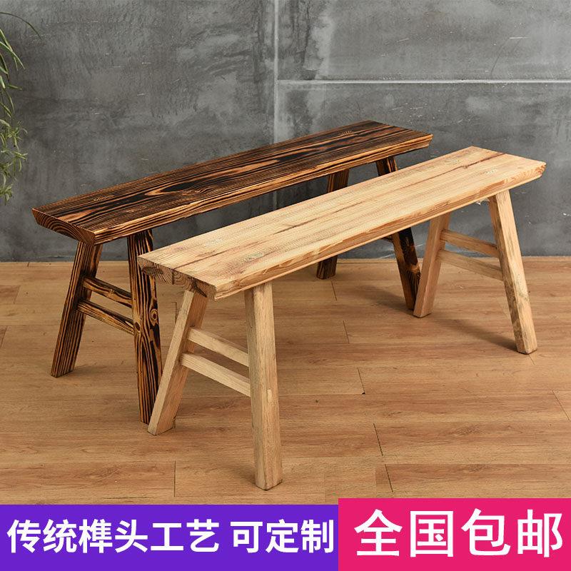 家用实木长条板凳东阳产简约现代木制长凳 可定制松木高凳子