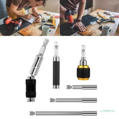 6Pcs Pivoting Screw Drill Tip Locking Bit Holder
