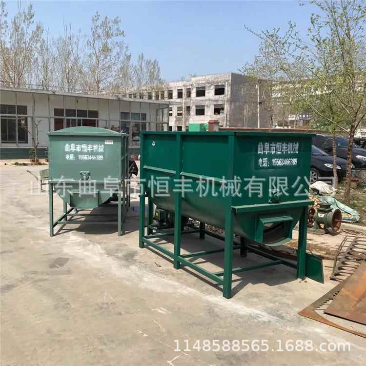 辽宁中小型养殖场用玉米粉碎搅拌一体机 卧式大型粮食糠料粉碎机