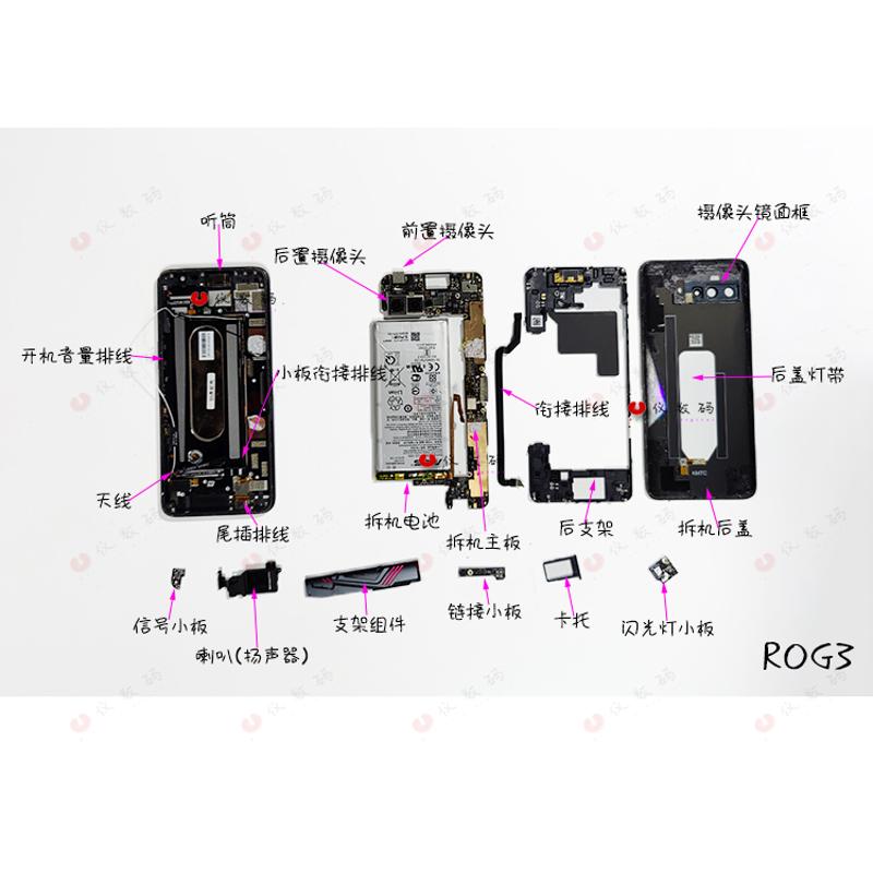 适用 ROG3  主板 中框 像头 充电 尾插 小板 听筒 卡托 喇叭 天线