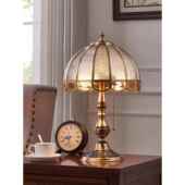 卧室床头灯客厅书房古典奢华温馨结婚新中式 欧式 全铜拉线台灯美式