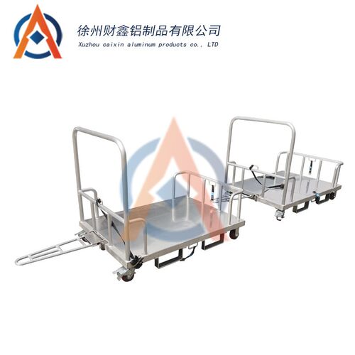 重载铝合金平板手推周转车 厂家可来图设计 工具周转车平板手推车