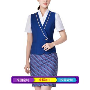 乘務員空乘學院學生實習工作服 南方航空空姐機場職業馬甲短裙套裝