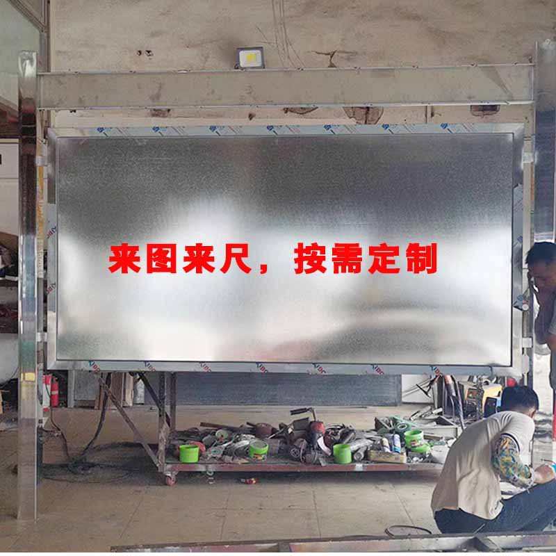 佛山厂家生产不锈钢宣传栏工地九牌一图河道告示牌户外移动广告牌