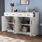 实木阳台柜储物柜防晒鞋 定制 柜大容量抽屉收纳置物柜飘窗柜欧式