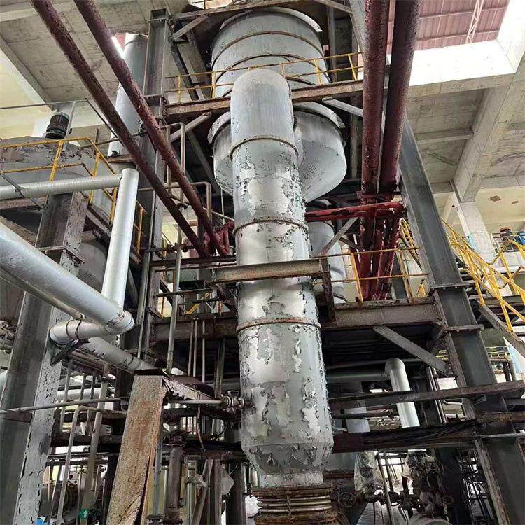 供应二手15吨四效多级蒸发器 淀粉乳品降膜蒸发器 5吨三效蒸发器