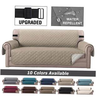 Capa de sofa cover ecido xadrez impermeável anti-desl