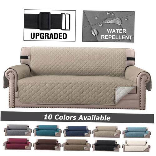 Capa de sofa cover ecido xadrez impermeável anti-desl