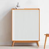 定制折叠式 小?具车门简易伸缩厨房整体橱柜 柜门免打孔隐形推拉式