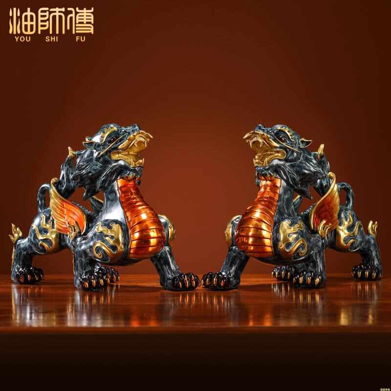 全铜貔貅摆件一F对家居玄关酒柜公司收银台前台装饰开业礼品