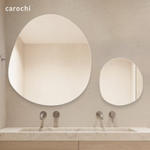 不规则贴墙子母镜洗脸盆上面 卫生间免打孔浴室镜 镜子自粘挂墙式