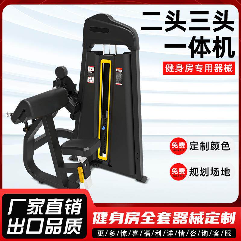 厂家直发健身房器械多功能肱二头肌训练器健身器材二头三头一体机