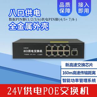 24V桢田poe交换机8口POE监控楼宇对讲AP供电9418升级版9428替代款