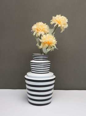 简约现代电镀树脂花器摆件样板间售楼处家居客厅桌面软装饰品