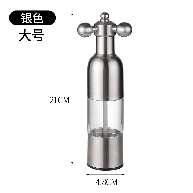 器瓶研磨磨研磨不锈钢海盐黑胡椒胡椒花椒粉器粒手动 研磨厨房304