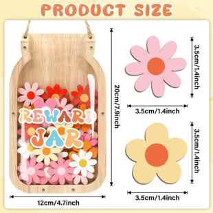 新品 儿童星星奖励罐积分奖励学习自律奖励罐25个星星木质 跨境新款