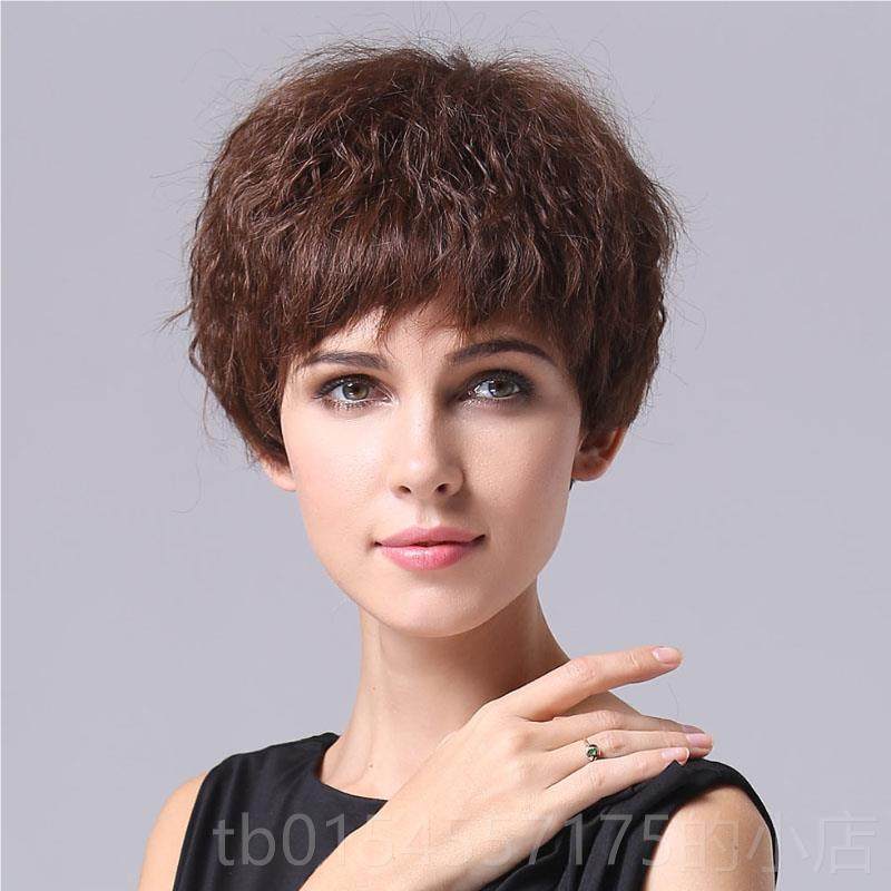 正品洗后有卷还假发女短真人发圆脸妈妈头蓬松卷小波浪全套发时尚,美发护发/假发,日常整顶假发,淘宝优惠券,粉丝福利购,淘宝优惠卷