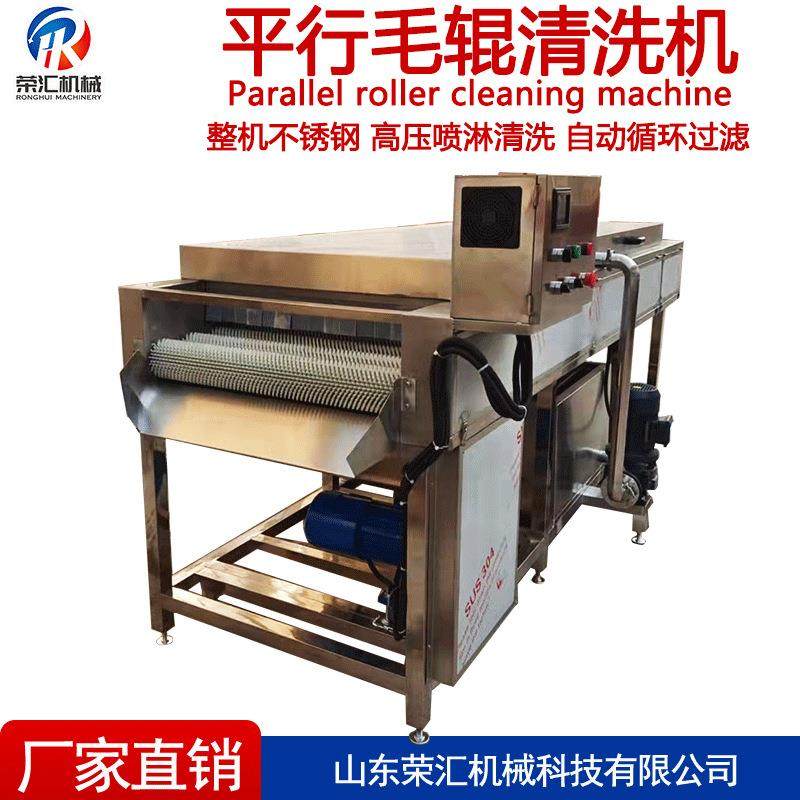 商用毛辊清洗机 牡蛎高压喷淋去泥清洗机毛桃抛光平行毛刷清洗机,清洗/食品/商业设备,其他食品加工设备,淘宝优惠券,粉丝福利购,淘宝优惠卷