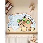 浴室 硅藻泥速干家用吸水垫 采购产品浴室地垫 浴室门防滑脚垫