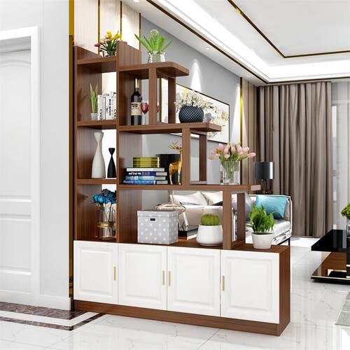 客厅隔间柜置物架现代简约网红玄关进门客厅装饰柜酒柜实木间厅柜