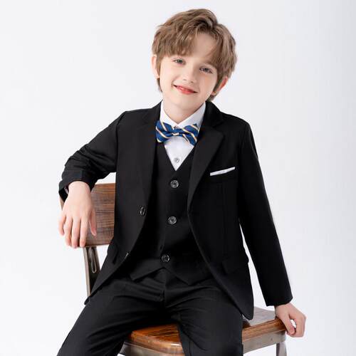 儿童西装套装男童小主持人马甲朗诵钢琴走秀演出晚会花童礼服英伦