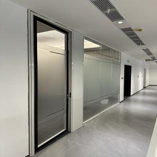 办公室玻璃隔断铝合金玻璃隔断墙双玻百叶隔断调光玻璃隔断单双层