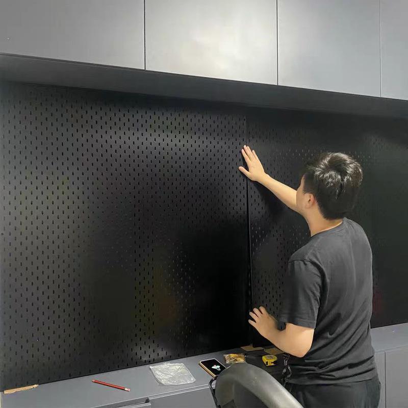 亚卧克力洞洞板餐边柜室电竞房墙上收纳置架墙AEX组物合面展示架