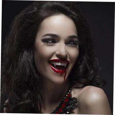 1 Pair Halloween Vampire Teeth Fangs Dentures Prop Party Cos