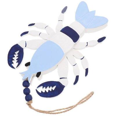 Wooden Lobster Pendant Sign Hanging Kitchen Decor Faux Crab