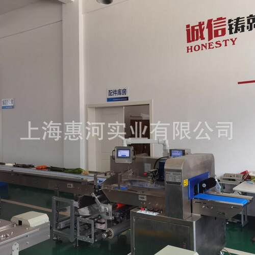 HP-600XD青菜蔬菜水果枕式全自动包装机带打孔贴标机