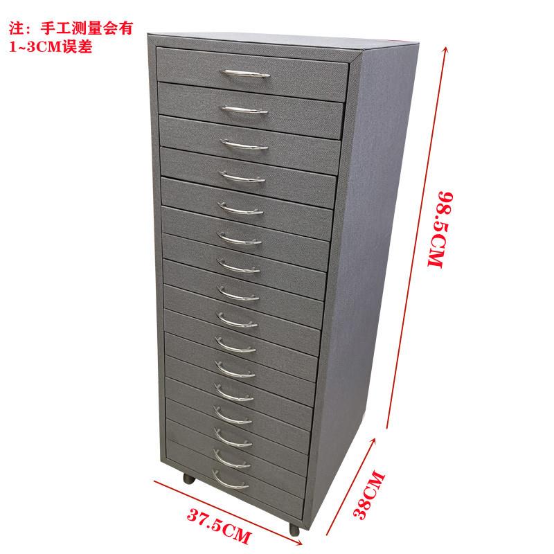 君顺升级款眼镜收纳柜 灰色皮革多层抽屉柜光学太阳眼镜样品箱