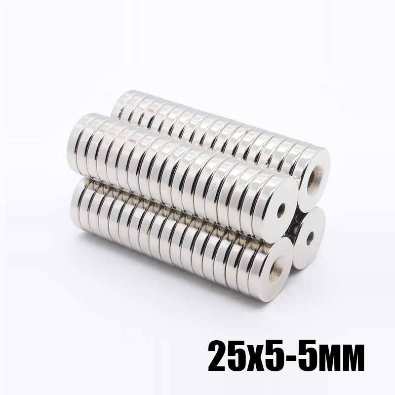 25*5-5螺丝沉头带孔钕铁硼强磁大量现货25x5-5沉孔圆形摄像机磁铁